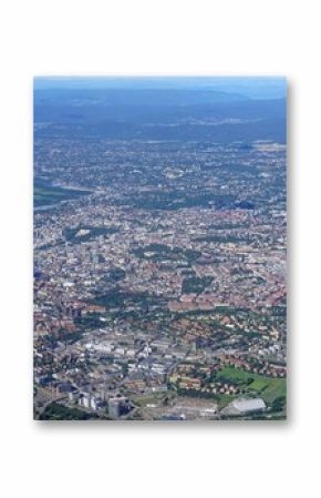 Aerial view of the Oslo area in Norway