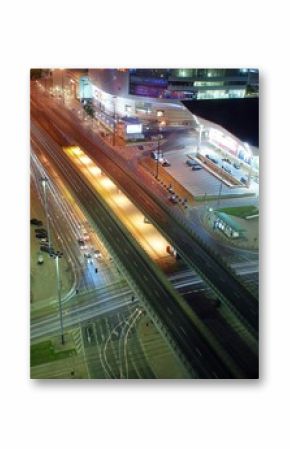 Aerial view of city night