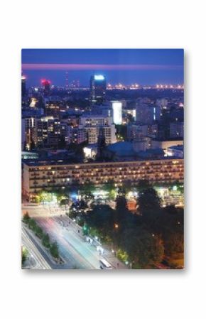 Aerial view of city night