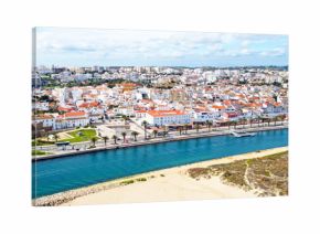Aerial from the city Lagos in the Algarve Portugal