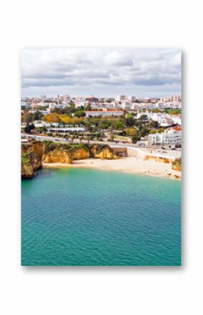 Aerial from the city Lagos in the Algarve Portugal