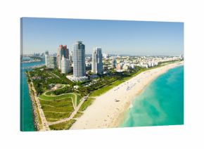 South Beach, Miami Beach. Florida. Aerial view. Paradise. South Pointe Park and Pier