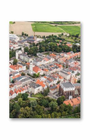 aerial view of the Paczkow town