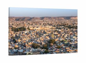 Jaipur bathed in golden light from the setting sun