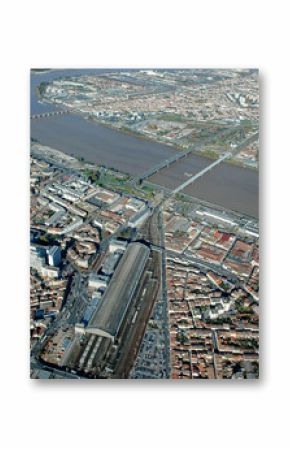 Aerial view of the city of Bordeaux, France