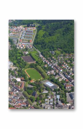 aerial view of the urban city landscape of Lahr, Baden Germany