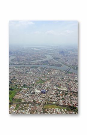 Aerial view of Ho Chi Minh City (Saigon) in Vietnam