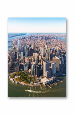 Widok z lotu ptaka dolny Manhattan Miasto Nowy Jork