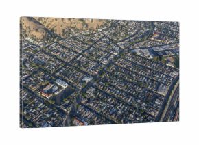 Aerial of Cypress Park in Los Angeles California