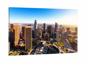 Aerial view of a Downtown Los Angeles