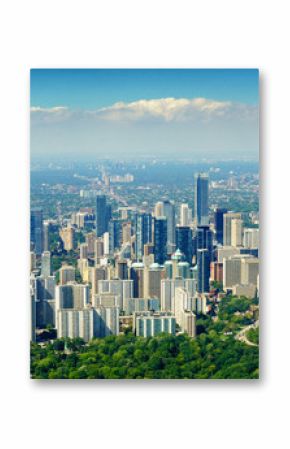 Panoramic, city and elevated view at day, Toronto, Ontario, Canada.