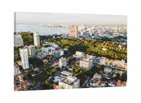 Aerial landscape view of Pattaya city in Thaland