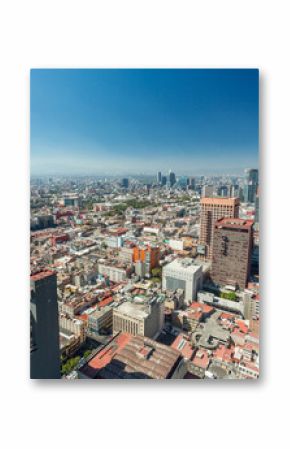 Mexico City skyline aerial view
