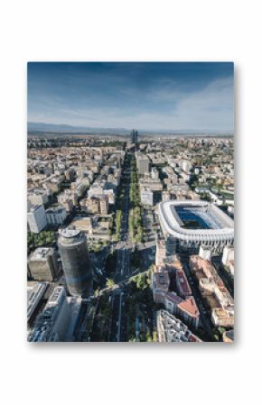 Cityscape skyline view of Madrid