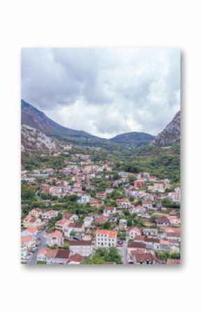 Aerial view of the city of Kotor. Montenegro.