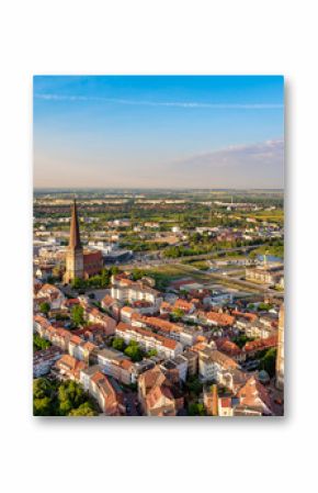 aerial view of the city rostock