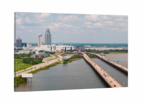 Aerial panorama Mobile alabama