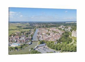 Aerial view of the historical Arundle Castle