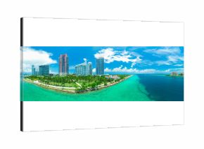 Panorama view of Miami Beach, South Beach, Florida, USA. 