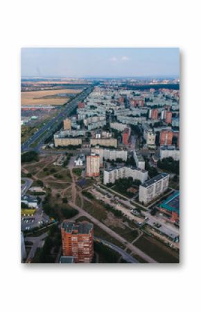 A view of the city from above