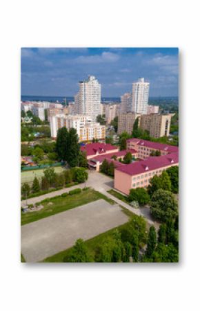 View of the city of Vyshgorod from a height..