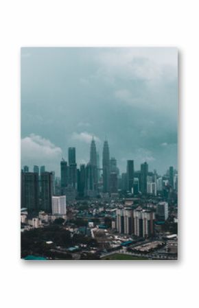 Aerial view of Kuala Lumpur during hazy day. Kuala Lumpur is the capital city of Malaysia