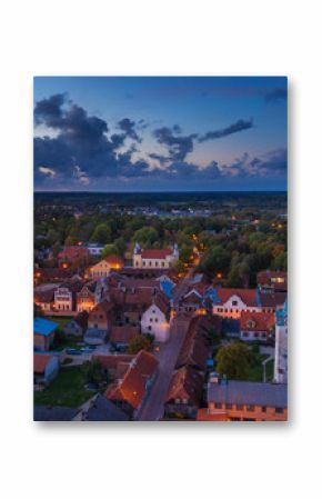 Kuldiga city in evening, Latvia.