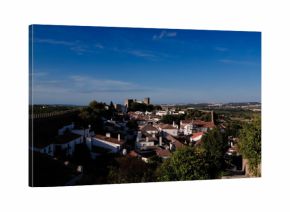 Cityscape view to Obidos old city Portugal