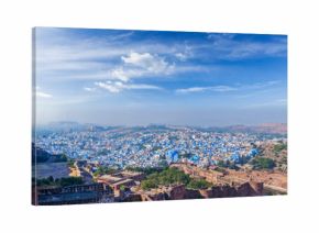 Aerial panorama of Jodhpur - the blue city, India