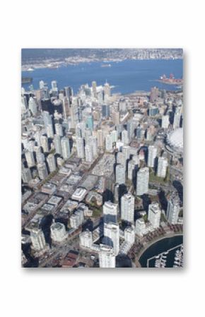 Aerial View of Downtown Vancouver from False Creek looking North