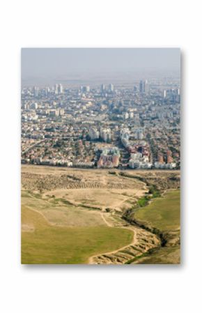 Bird view to Beer-Sheva city - capital of the Negev. Israel