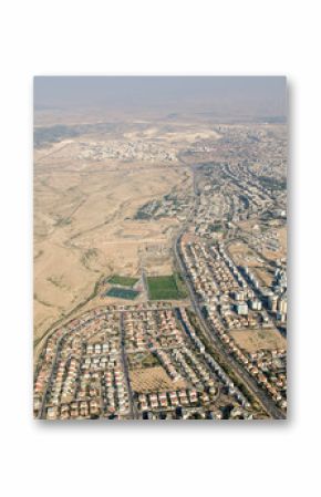 Bird view to Beer-Sheva city - capital of the Negev. Israel