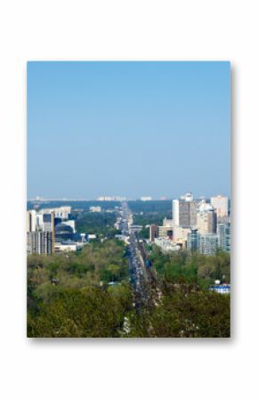 Landscape of the city of Kiev bird's eye view