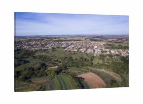 Aerial view of the city of Alvares Machado in Sao Paulo state in