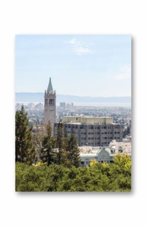 Berkeley University with clock tower and city view.