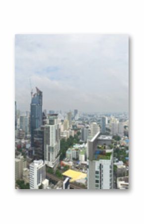 panorama of sukhumvit area in bangkok city