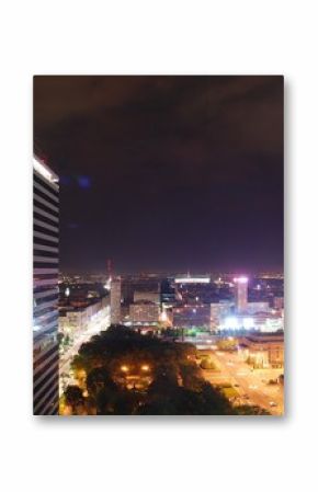 Aerial view of city night