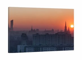 sunset in Wroclaw city