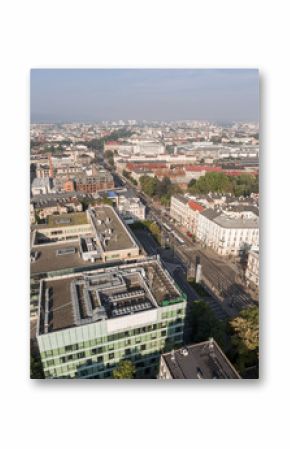 Aerial Cracow city center, Lubicz