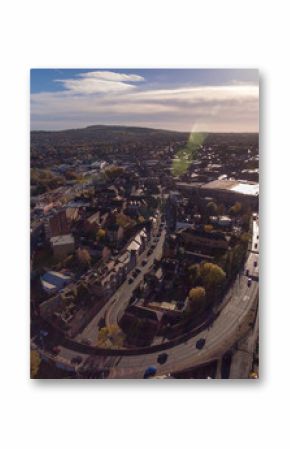 Aerial view of Stourbridge, UK.