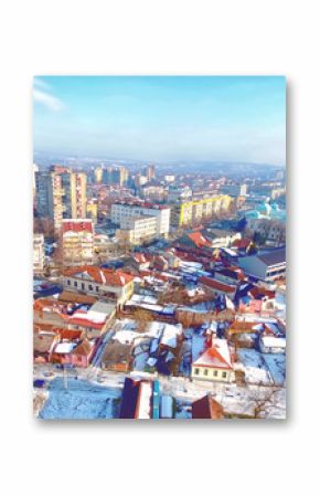 Aerial view of Kruševac, Serbia