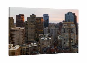 Aerial panorama Boston clock tower