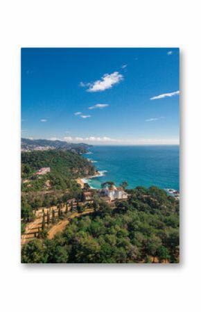 Aerial views of the Hermitage of santa Cristina Lloret de Mar.