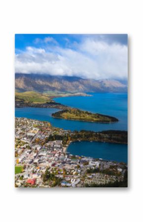 Aerial view of Queentown, New Zealand.