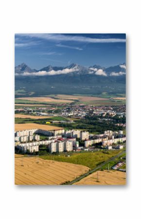 High Tatras mountains and city Poprad, Slovakia