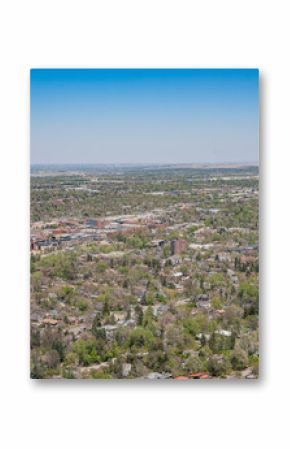Aerial view of boulder cityscape