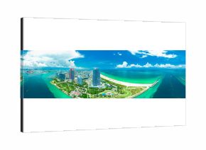 Panorama view of Miami Beach, South Beach, Florida, USA. 