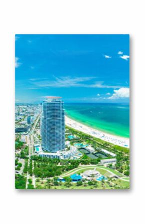 Panorama view of Miami Beach, South Beach, Florida, USA. 