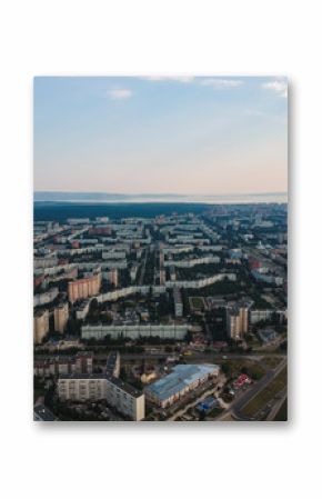 A view of the city from above