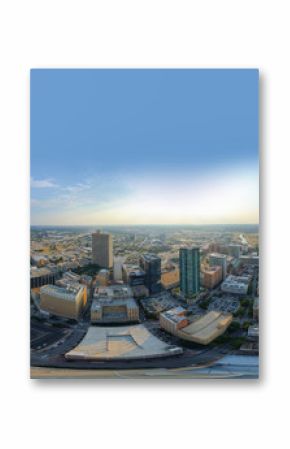 Aerial spherical 360 vr photo Fort Worth Texas USA